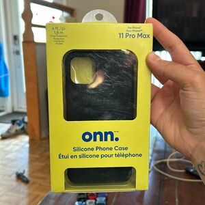 NEW ONN. Silicone iphone 11 pro max black silicone phone case